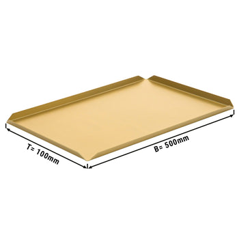 (5 szt.) Aluminiowa taca cukiernicza & prezentacyjna - 500x100x10mm - Szampańska - Prime Gastro