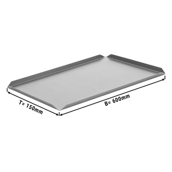 (5 szt.) Aluminiowa taca cukiernicza i prezentacyjna - 600x150x10mm - srebrna - Prime Gastro