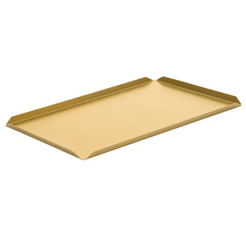 (5 szt.) Aluminiowa taca cukiernicza i prezentacyjna - 600x150x10mm - szampańska - Prime Gastro