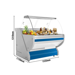 Lada chłodnicza - 1100 mm - z podświetleniem - panel przedni w kolorze niebieskim