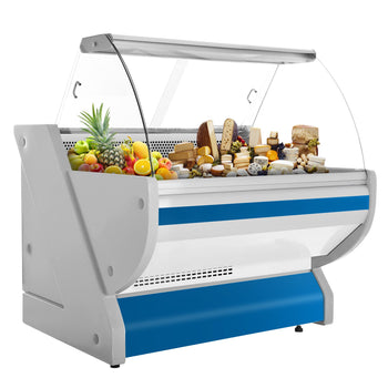 Lada chłodnicza - 1100 mm - z podświetleniem - panel przedni w kolorze niebieskim - Prime Gastro