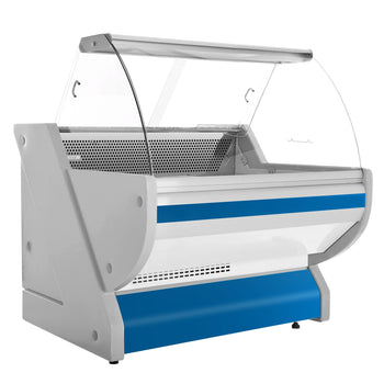 Lada chłodnicza - 1100 mm - z podświetleniem - panel przedni w kolorze niebieskim - Prime Gastro