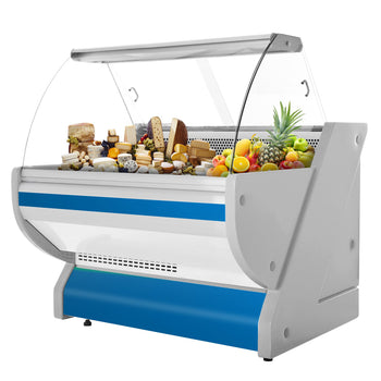 Lada chłodnicza - 1100 mm - z podświetleniem - panel przedni w kolorze niebieskim - Prime Gastro