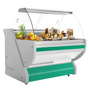 Lada chłodnicza - 1100 mm - z podświetleniem - panel przedni w kolorze zielonym - Prime Gastro