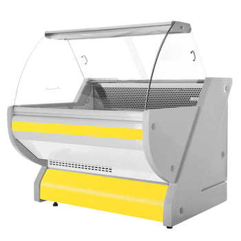 Lada chłodnicza - 1100 mm - z podświetleniem - panel przedni w kolorze żółtym - Prime Gastro