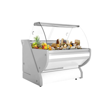 Lada chłodnicza - 1100 mm - z oświetleniem - panel przedni w kolorze białym - Prime Gastro