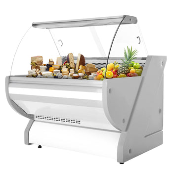 Lada chłodnicza - 1100 mm - z oświetleniem - panel przedni w kolorze białym - Prime Gastro