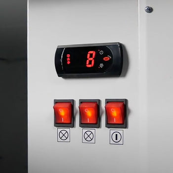 Lada chłodnicza - 3000 mm - z oświetleniem - panel przedni w kolorze białym - Prime Gastro