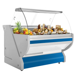 Lada chłodnicza - 1300 mm - z podświetleniem - panel przedni w kolorze niebieskim