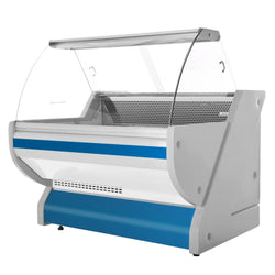 Lada chłodnicza - 1300 mm - z podświetleniem - panel przedni w kolorze niebieskim