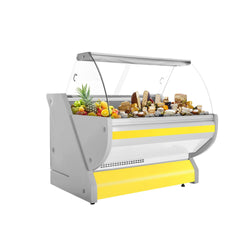 Lada chłodnicza - 1300 mm - z podświetleniem - panel przedni w kolorze żółtym