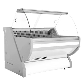 Lada chłodnicza - 1300 mm - z oświetleniem - panel przedni w kolorze białym - Prime Gastro