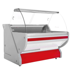 Lada chłodnicza - 1500 mm - z oświetleniem - panel przedni w kolorze czerwonym