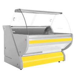 Lada chłodnicza - 1500 mm - z podświetleniem - panel przedni w kolorze żółtym