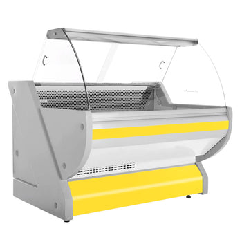 Lada chłodnicza - 1500 mm - z podświetleniem - panel przedni w kolorze żółtym - Prime Gastro