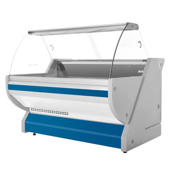 Lada chłodnicza - 1700 mm - z podświetleniem - panel przedni w kolorze niebieskim - Prime Gastro