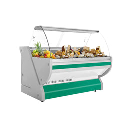 Lada chłodnicza - 1700 mm - z podświetleniem - panel przedni w kolorze zielonym