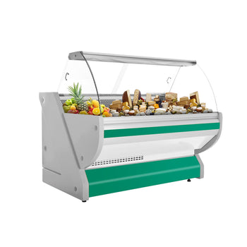 Lada chłodnicza - 1700 mm - z podświetleniem - panel przedni w kolorze zielonym - Prime Gastro