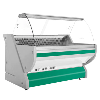 Lada chłodnicza - 1700 mm - z podświetleniem - panel przedni w kolorze zielonym - Prime Gastro