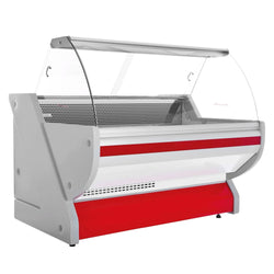 Lada chłodnicza - 1700 mm - z oświetleniem - panel przedni w kolorze czerwonym