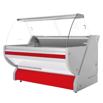 Lada chłodnicza - 1700 mm - z oświetleniem - panel przedni w kolorze czerwonym - Prime Gastro