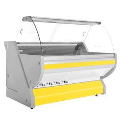 Lada chłodnicza - 1700 mm - z podświetleniem - panel przedni w kolorze żółtym