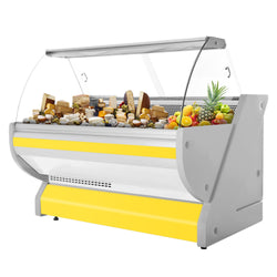 Lada chłodnicza - 1700 mm - z podświetleniem - panel przedni w kolorze żółtym