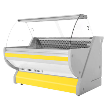 Lada chłodnicza - 1700 mm - z podświetleniem - panel przedni w kolorze żółtym - Prime Gastro