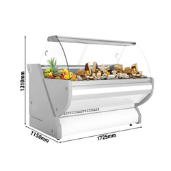 Lada chłodnicza - 1700 mm - z oświetleniem - panel przedni w kolorze białym