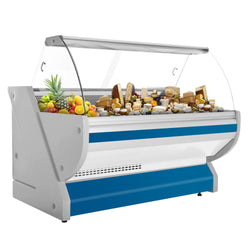 Lada chłodnicza - 2000 mm - z podświetleniem - panel przedni w kolorze niebieskim