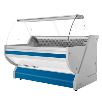 Lada chłodnicza - 2000 mm - z podświetleniem - panel przedni w kolorze niebieskim - Prime Gastro