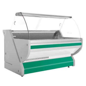 Lada chłodnicza - 2000 mm - z podświetleniem - panel przedni w kolorze zielonym - Prime Gastro