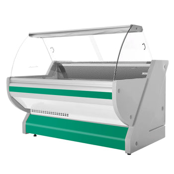 Lada chłodnicza - 2000 mm - z podświetleniem - panel przedni w kolorze zielonym - Prime Gastro