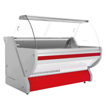 Lada chłodnicza - 2000 mm - z oświetleniem - panel przedni w kolorze czerwonym - Prime Gastro