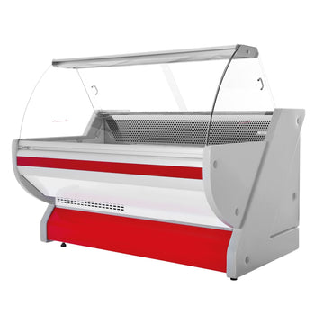 Lada chłodnicza - 2000 mm - z oświetleniem - panel przedni w kolorze czerwonym - Prime Gastro