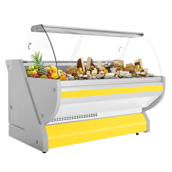 Lada chłodnicza - 2000 mm - z podświetleniem - panel przedni w kolorze żółtym - Prime Gastro