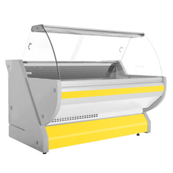 Lada chłodnicza - 2000 mm - z podświetleniem - panel przedni w kolorze żółtym