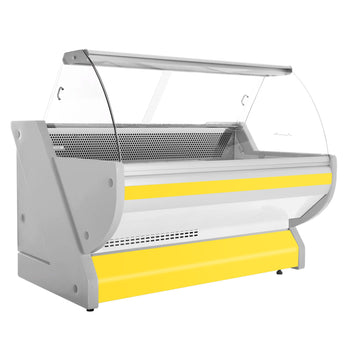 Lada chłodnicza - 2000 mm - z podświetleniem - panel przedni w kolorze żółtym - Prime Gastro