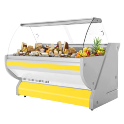 Lada chłodnicza - 2000 mm - z podświetleniem - panel przedni w kolorze żółtym