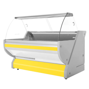 Lada chłodnicza - 2000 mm - z podświetleniem - panel przedni w kolorze żółtym - Prime Gastro