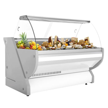 Lada chłodnicza - 2000 mm - z oświetleniem - panel przedni w kolorze białym - Prime Gastro