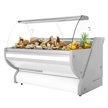 Lada chłodnicza - 2000 mm - z oświetleniem - panel przedni w kolorze białym - Prime Gastro