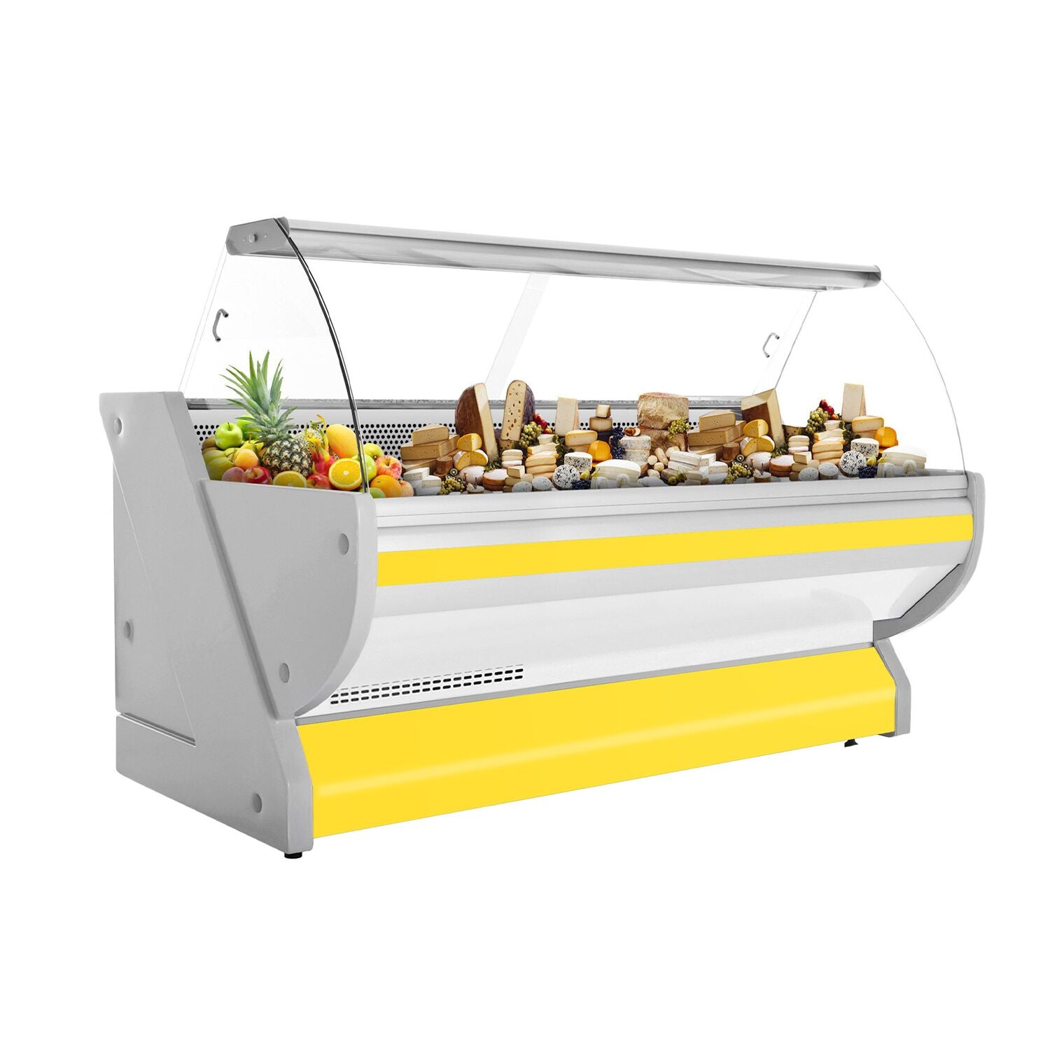 Refrigerated counter - 2500 mm - with backlight - yellow front panel