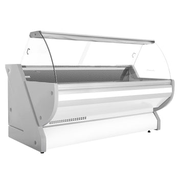 Lada chłodnicza - 2500 mm - z oświetleniem - panel przedni w kolorze białym - Prime Gastro