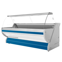 Lada chłodnicza - 3000 mm - z podświetleniem - panel przedni w kolorze niebieskim