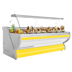 Lada chłodnicza - 3000 mm - z podświetleniem - panel przedni w kolorze żółtym