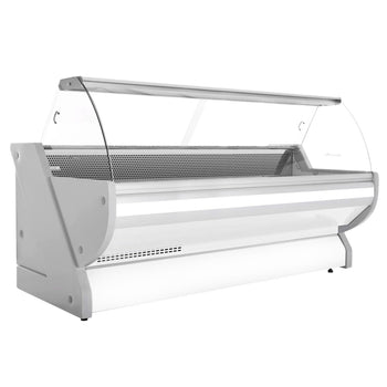 Lada chłodnicza - 3000 mm - z oświetleniem - panel przedni w kolorze białym - Prime Gastro