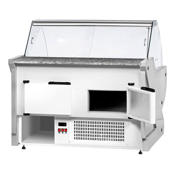 Lada chłodnicza - 2000 mm - z oświetleniem - panel przedni w kolorze czerwonym - Prime Gastro