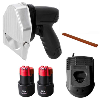 Akumulatorowa krajalnica do kebaba - wydajność: 60 kg/dzień - włącznie z 2 akumulatorami & kamieniem szlifierskim - Prime Gastro