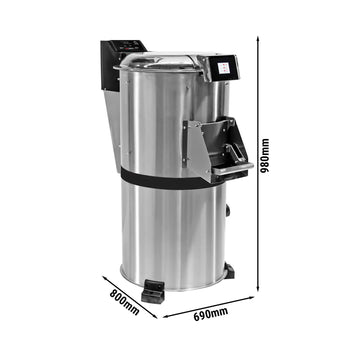 Elektryczna obieraczka do ziemniaków – 400 kg/h – 750 W – 380 V – 900 obr./min